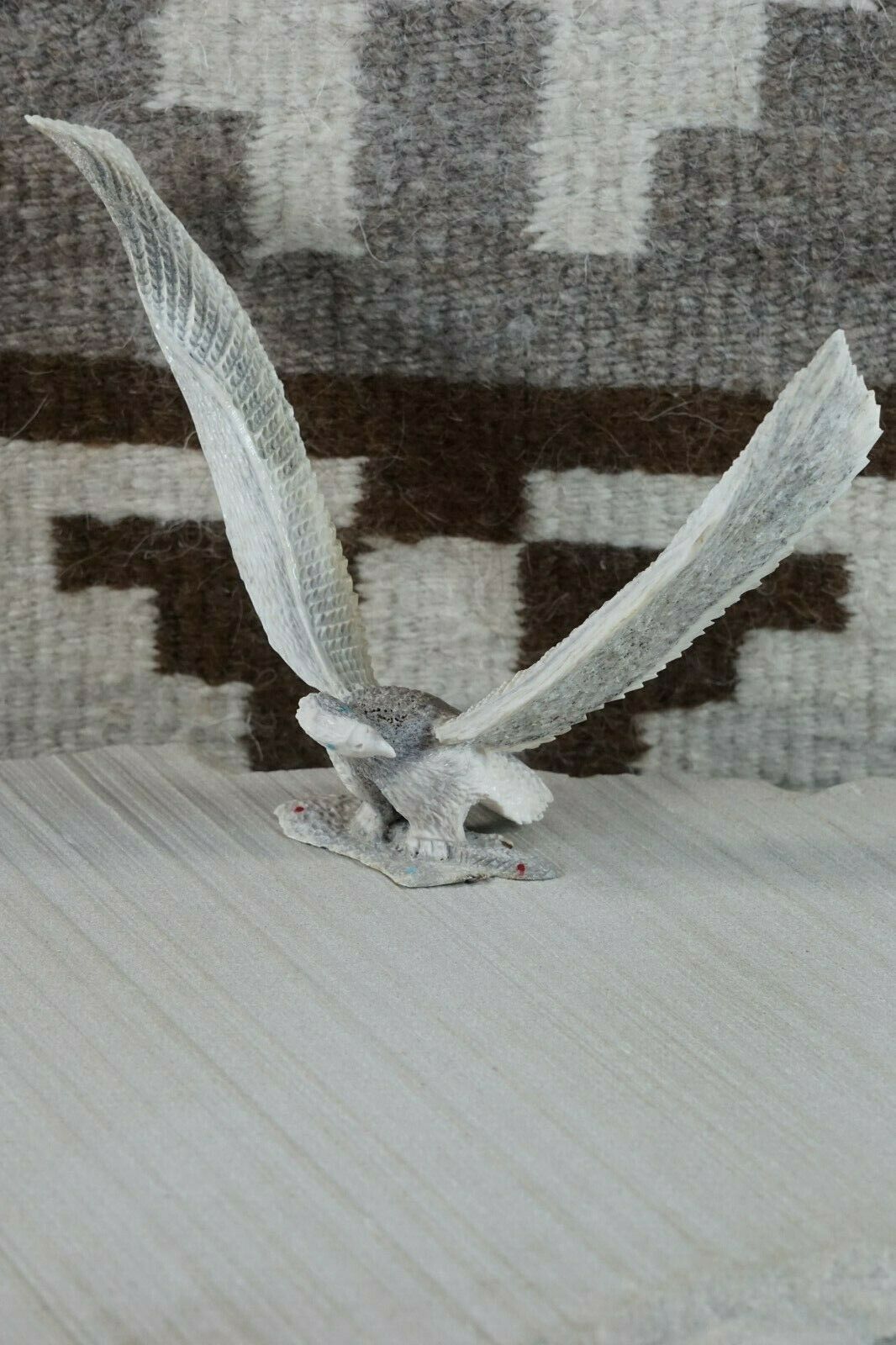 Eagle Zuni Fetish Carving - Todd Lowsayatee - High Lonesome Trading