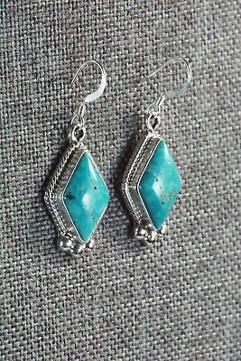 Navajo Turquoise & Sterling Silver Earrings - Sharon McCarthy