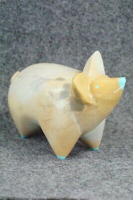 Pig Zuni Fetish Carving - Enrike Leekya