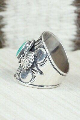 Turquoise & Sterling Silver Ring - Derrick Gordon - Size 9.5 - High Lonesome Trading