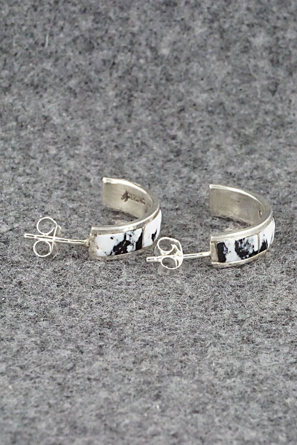 White Buffalo & Sterling Silver Earrings - Claresse Kylestewa