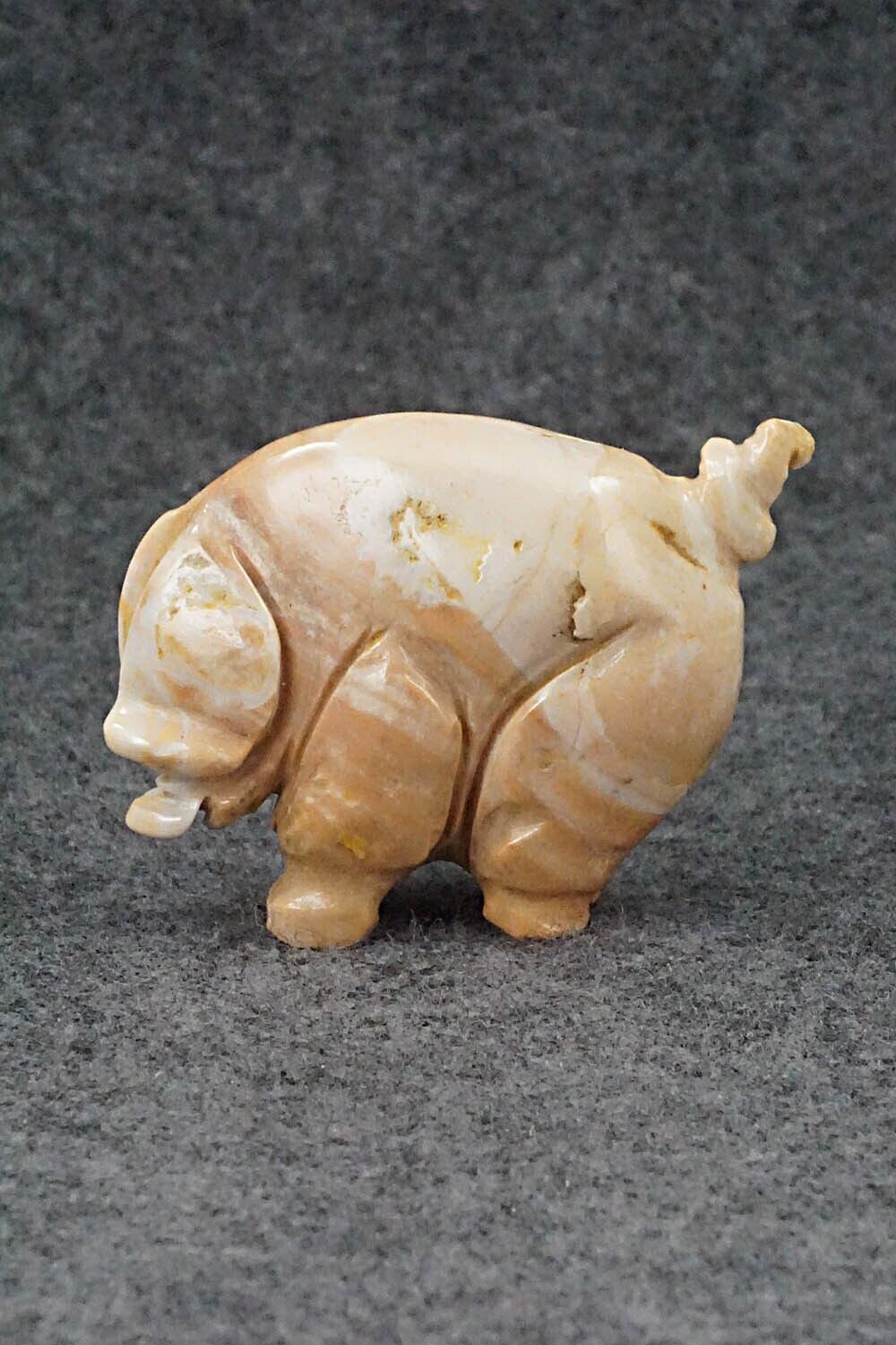 Pig Zuni Fetish Carving - Stanton Hannaweeke
