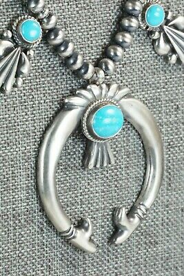 Turquoise & Sterling Silver Squash Blossom - Bobby Platero