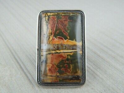 Calvin Martinez Ring - Navajo - Size 8.5 - Sterling Silver - High Lonesome Trading