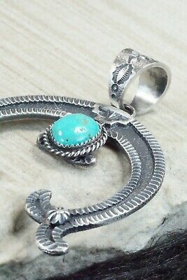 Turquoise & Sterling Silver Pendant - Kevin Billah