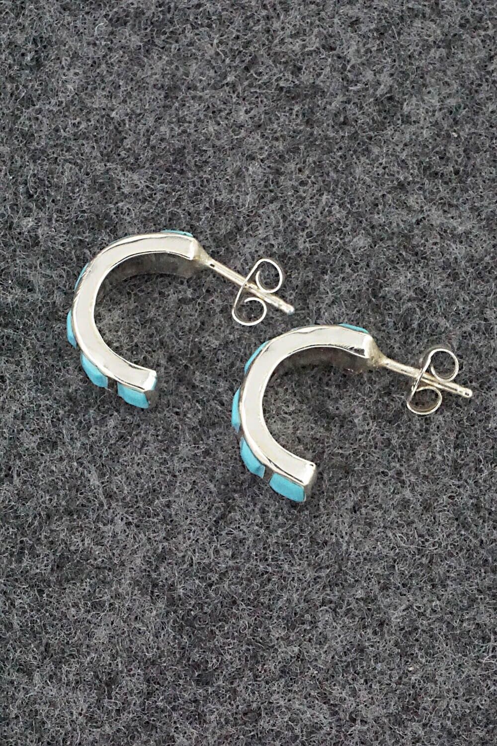 Turquoise & Sterling Silver Earrings - Glennetta Luna