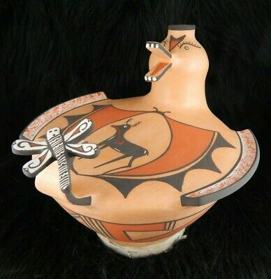 Zuni Duck Pottery - Agnes Peynetsa - Zuni Handmade Pottery - Native American - High Lonesome Trading