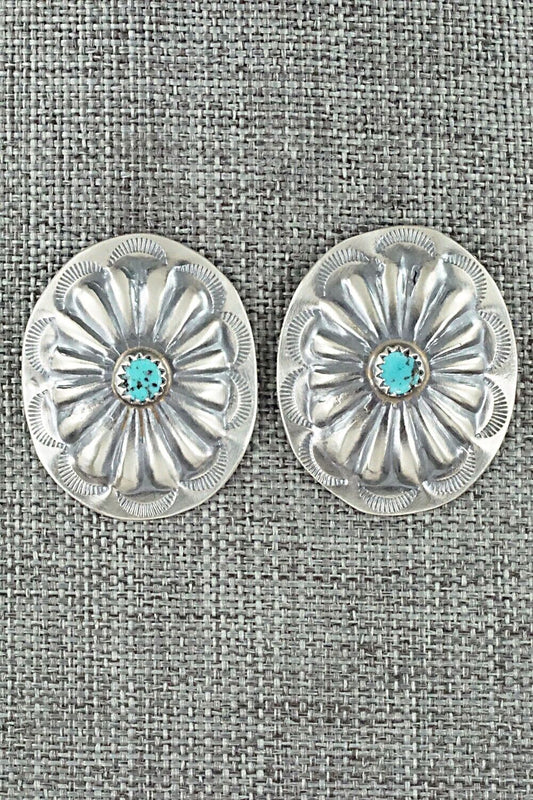 Turquoise & Sterling Silver Earrings - Joan Begay