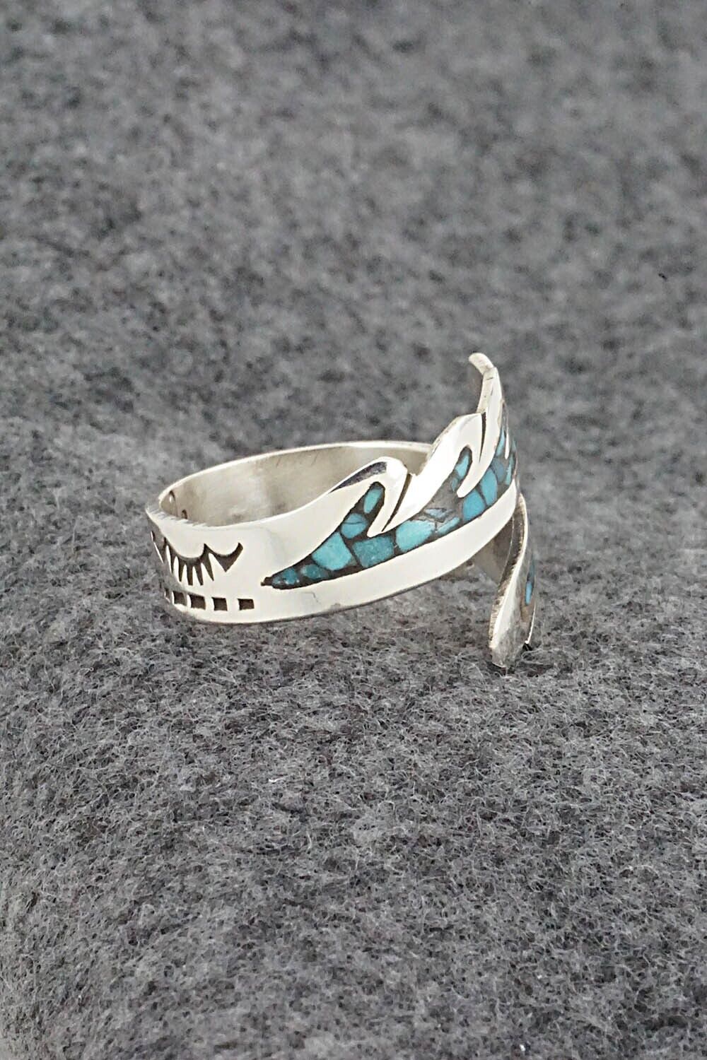 Turquoise & Sterling Silver Ring - Jolene Yazzie - Size 9.5