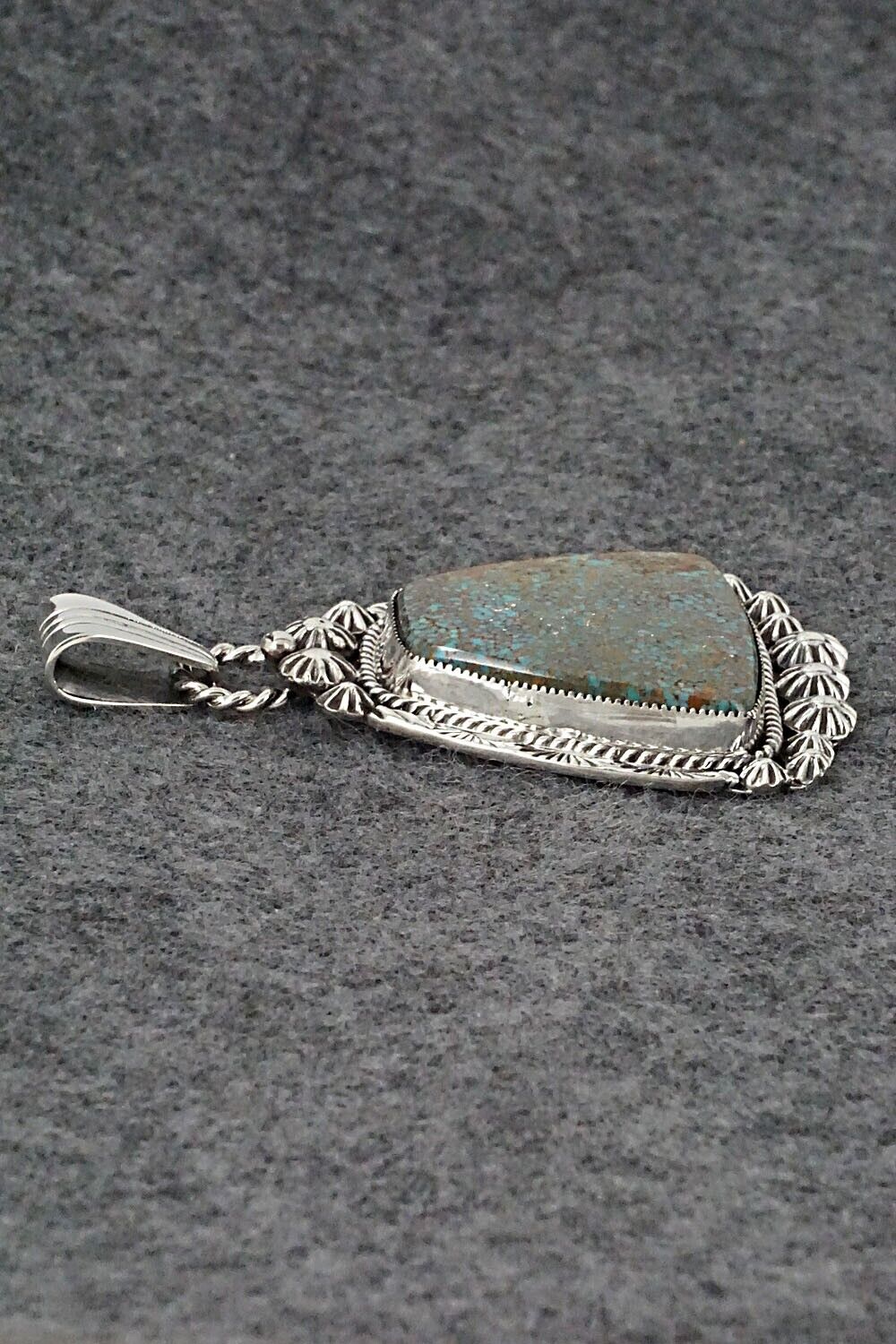 Turquoise & Sterling Silver Pendant - Clarence Long