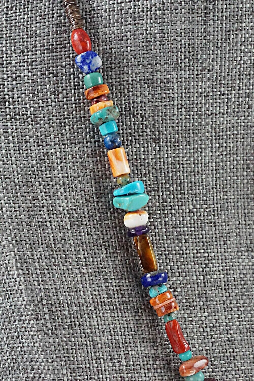 Multi Stone and Sterling Silver Necklace - Helen Tsosie