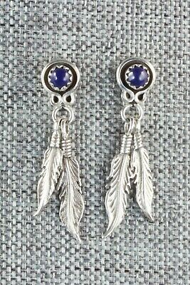 Lapis & Sterling Silver Earrings - Navajo