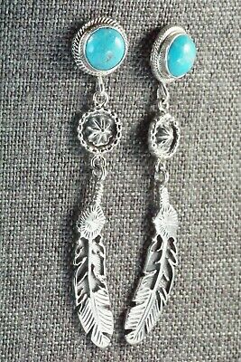 Turquoise & Sterling Silver Earrings - Annie Spencer
