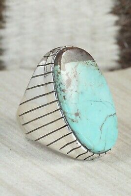 Turquoise and Sterling Silver Ring - Ray Jack - Size 11.5