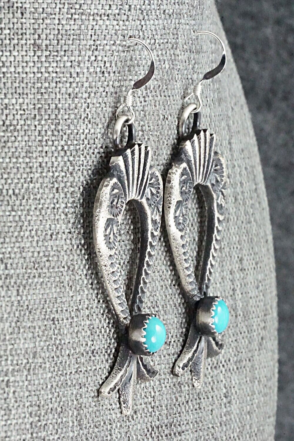 Turquoise & Sterling Silver Earrings - Linberg Billah