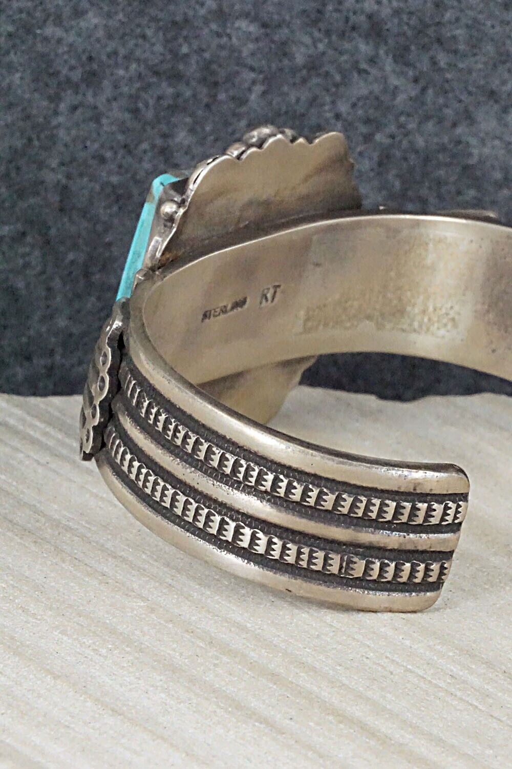 Turquoise & Sterling Silver Bracelet - Ronald Tom
