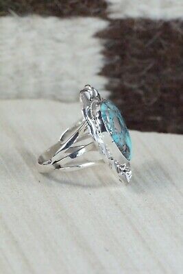 Turquoise & Sterling Silver Ring - Samuel Yellowhair - Size 6.5