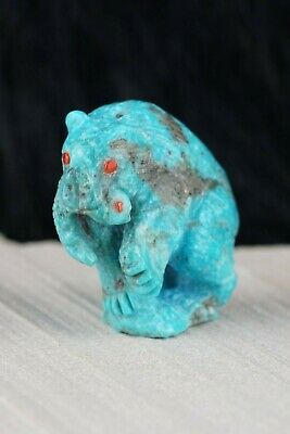 Bear Zuni Fetish Carving - Derrick Kaamasee - High Lonesome Trading