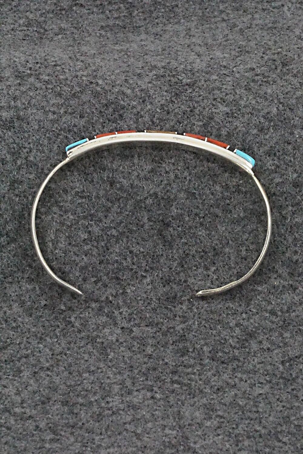 Multi Stone & Sterling Silver Inlay Bracelet - Roland Natachu