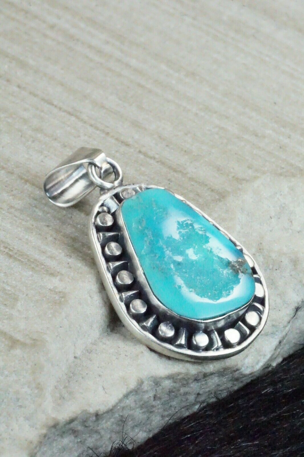 Turquoise and Sterling Silver Pendant - Sharon McCarthy