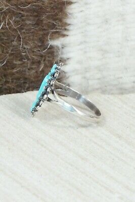Turquoise & Sterling Silver Ring - Noretta Brown - Size 5.75