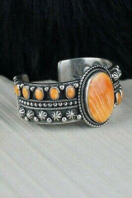Navajo Spiny Oyster & Sterling Silver Bracelet - Myron Etsitty - High Lonesome Trading