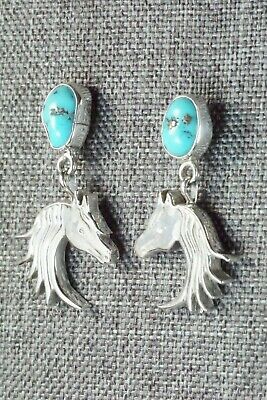 Turquoise & Sterling Silver Earrings - Annie Spencer - High Lonesome Trading