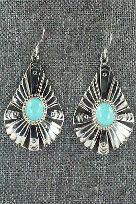 Turquoise and Sterling Silver Earrings - Henry Attakai