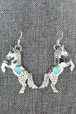 Turquoise & Sterling Silver Earrings - Louise Yazzie