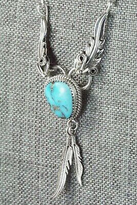 Turquoise & Sterling Silver Necklace - Lee Shorty