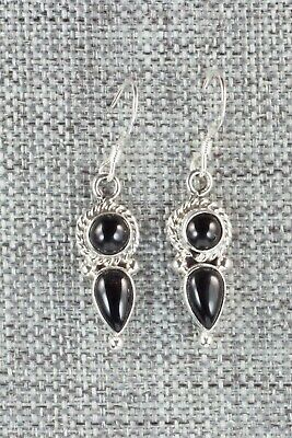 Onyx & Sterling Silver Earrings - Isabelle Yazzie