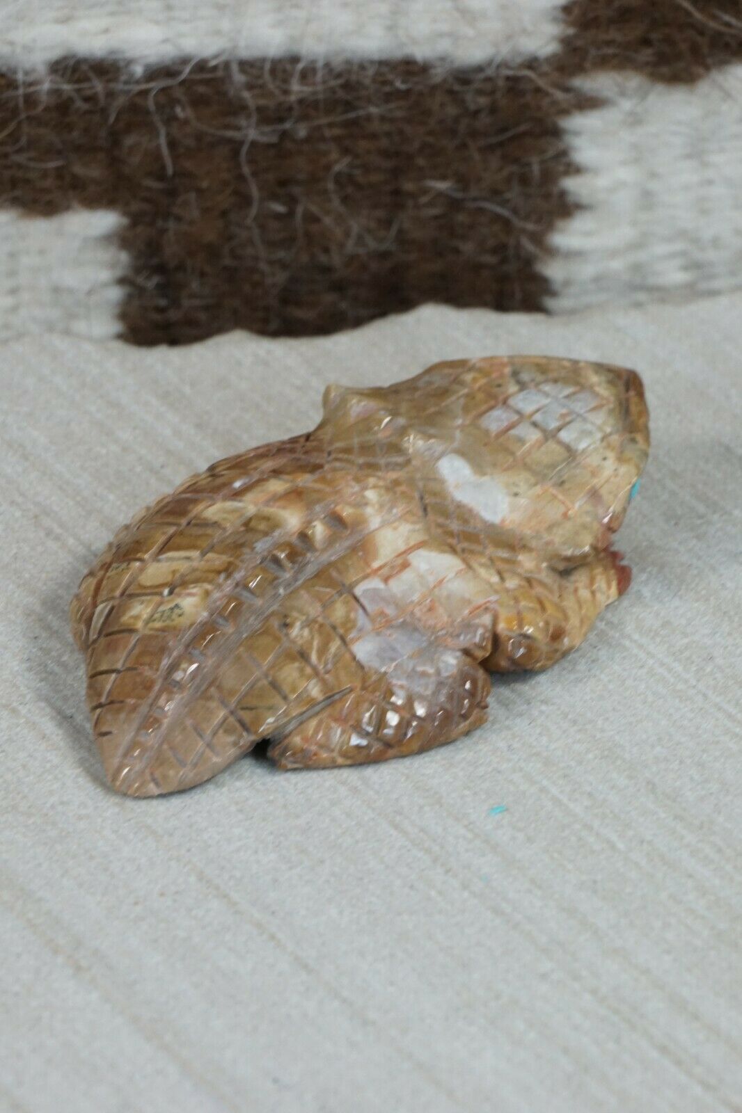 Horned Toad Zuni Fetish Carving - Jonas Hastito