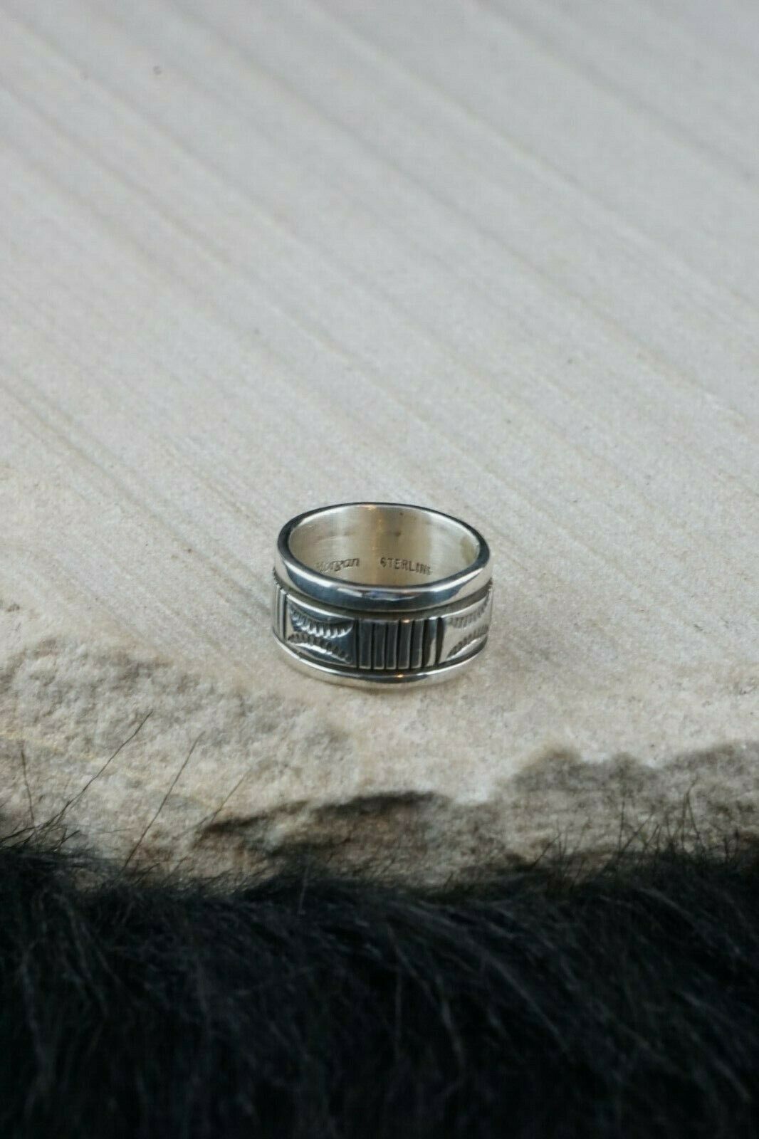 Navajo Sterling Silver Ring - Bruce Morgan - Native American - Size 5.75 - High Lonesome Trading