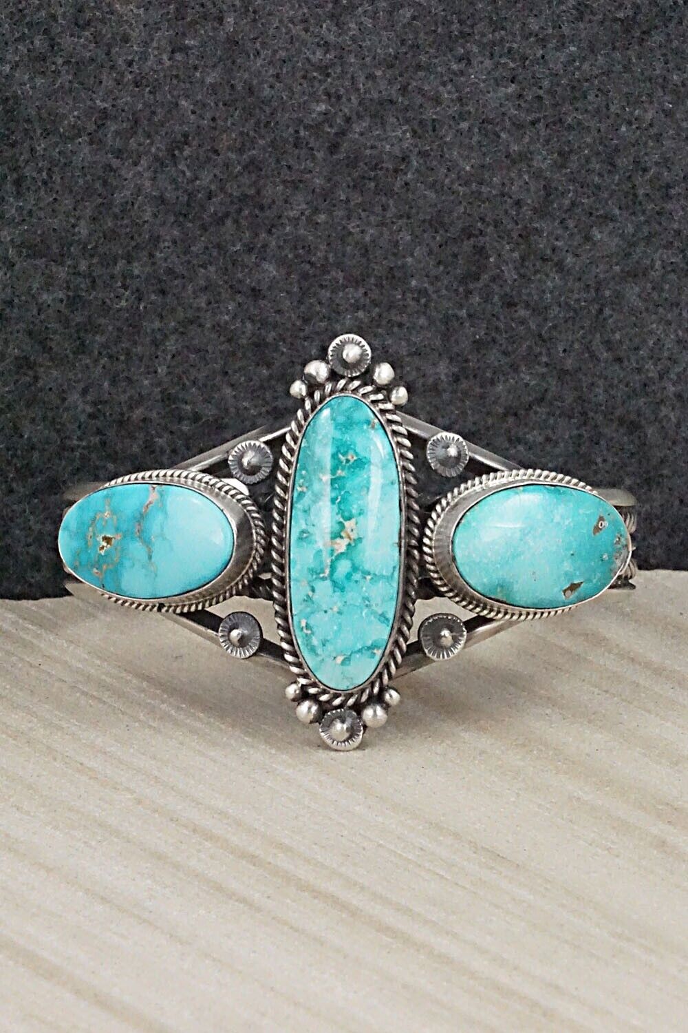 Turquoise & Sterling Silver Bracelet - Derrick Gordon