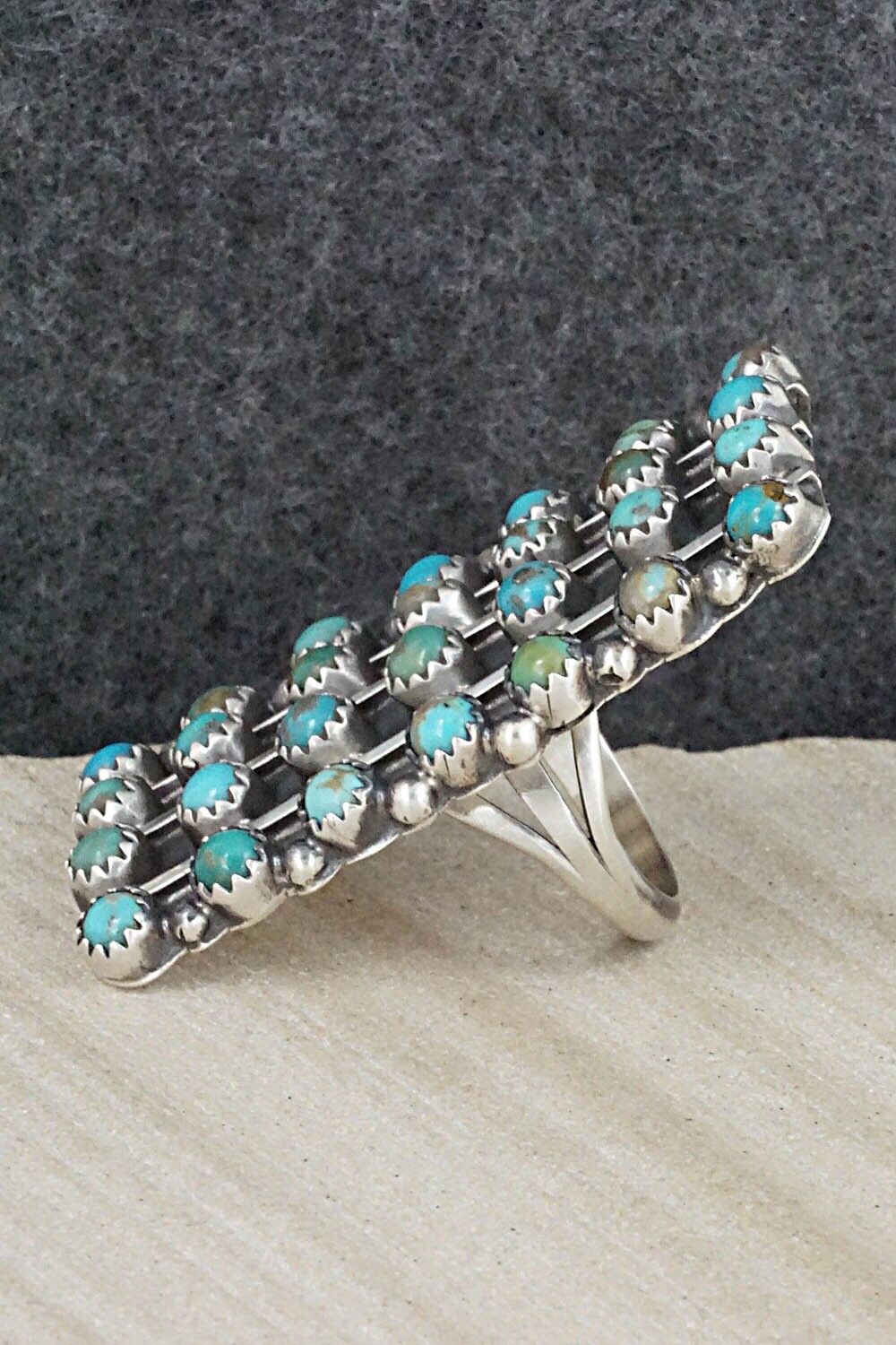 Turquoise & Sterling Silver Ring - Roberta Begay - Size 7