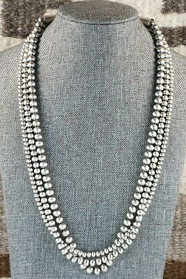 Navajo Sterling Silver Pearl Necklace - Jan Mariano