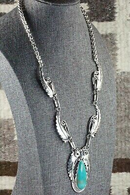 Turquoise and Sterling Silver Necklace - Davey Morgan