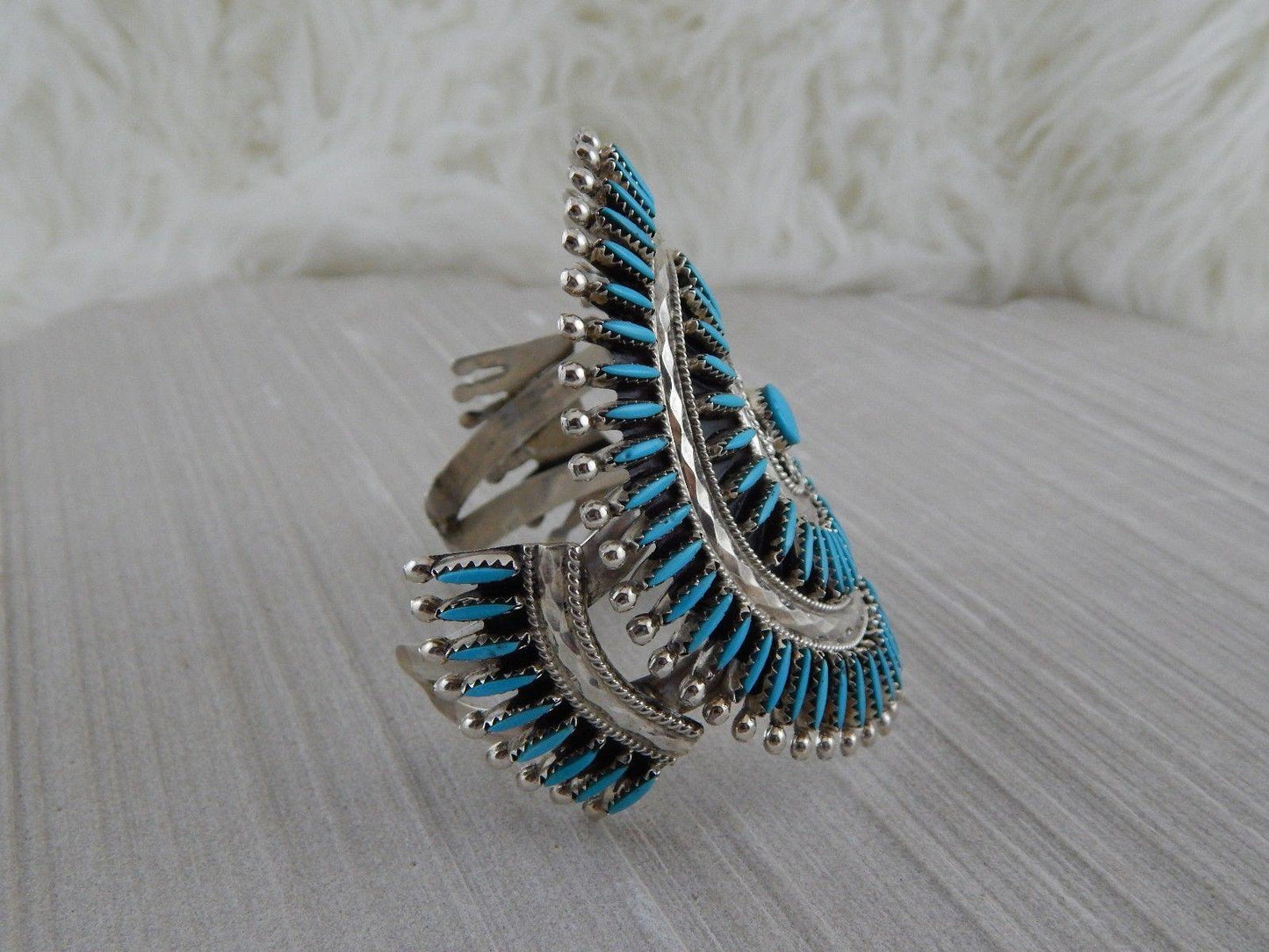 Zuni Sterling Silver & Turquoise Bracelet & Ring - Gerald Etsate - High Lonesome Trading