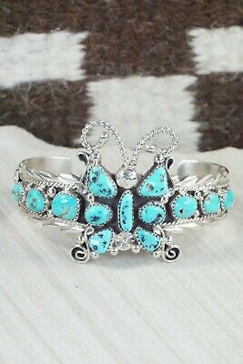Turquoise & Sterling Silver Butterfly Bracelet - Anthony Brown