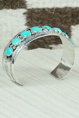 Turquoise and Sterling Silver Bracelet - Harry Yazzie - High Lonesome Trading
