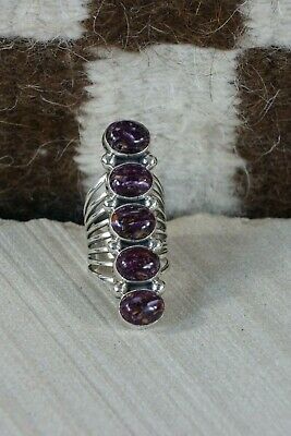 Navajo Spiny Oyster & Sterling Silver Ring - Thomas Yazzie - Size 6 - High Lonesome Trading