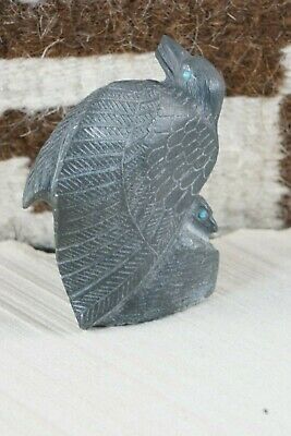 Crow Zuni Fetish Carving - Derrick Kaamasee - High Lonesome Trading