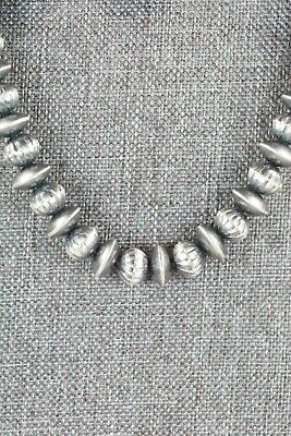 Sterling Silver Navajo Pearl Necklace & Earrings - Tonisha Haley