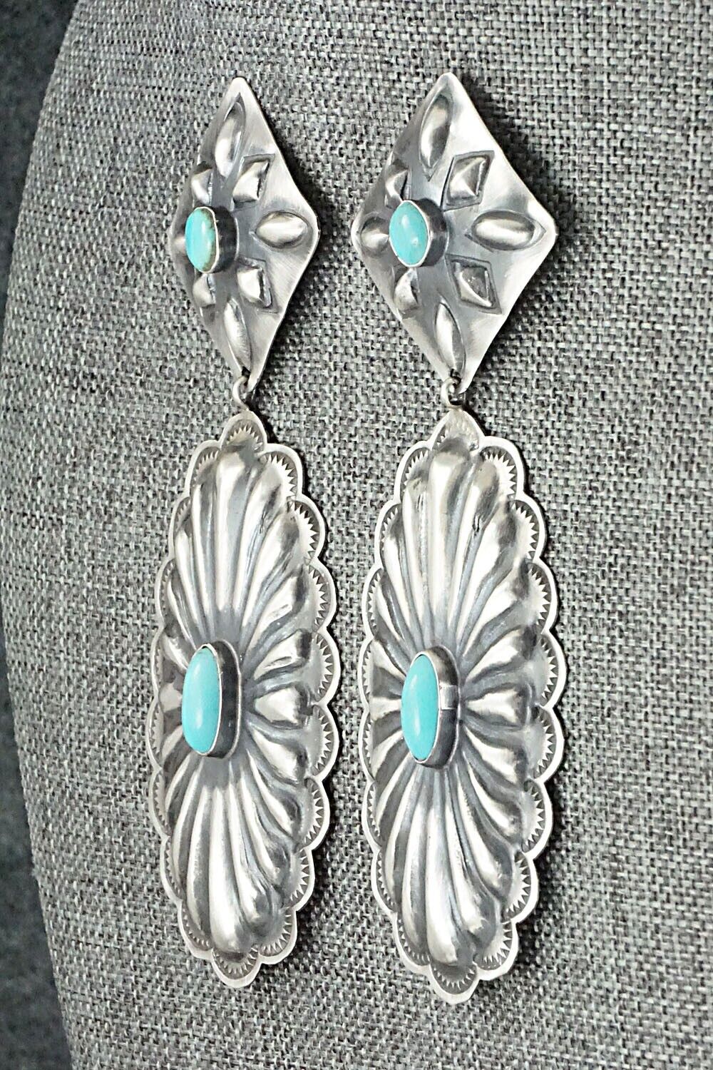 Turquoise & Sterling Silver Earrings - Rita Lee