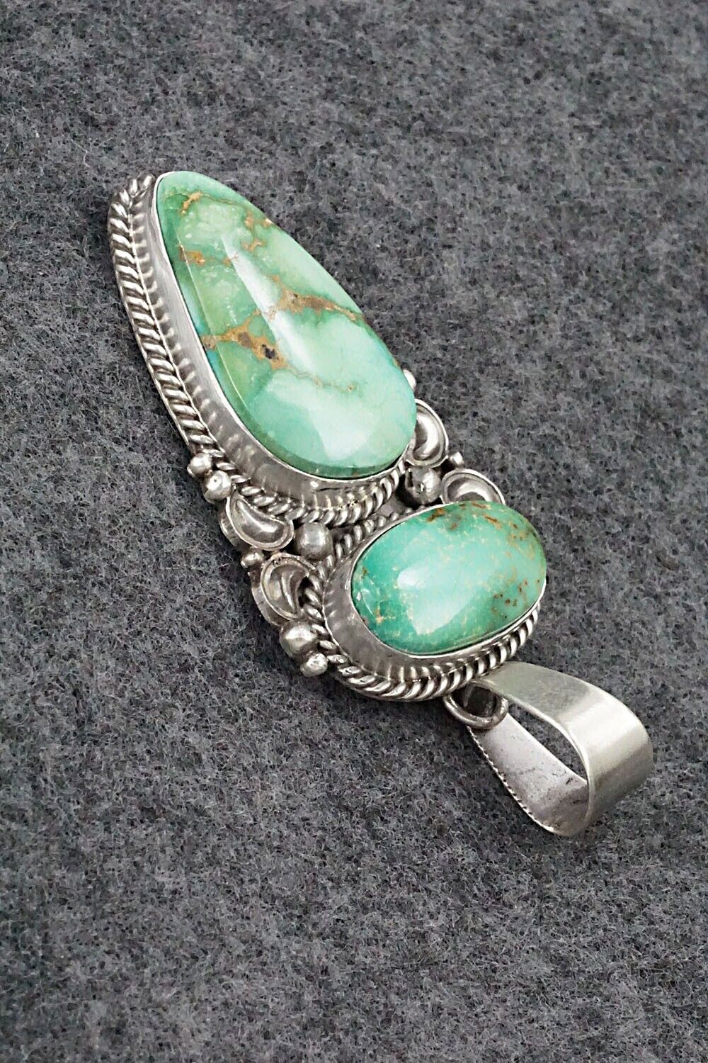 Turquoise and Sterling Silver Pendant - Derrick Gordon