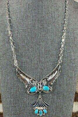 Navajo Turquoise & Sterling Silver Necklace - Henry Attakal - High Lonesome Trading