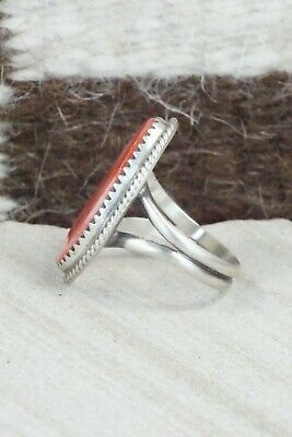 Spiny Oyster and Sterling Silver Ring - Selina Warner - Size 6.25