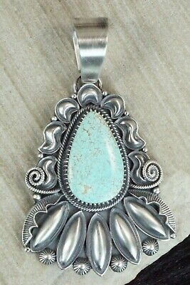 Turquoise and Sterling Silver Pendant - Derrick Gordon