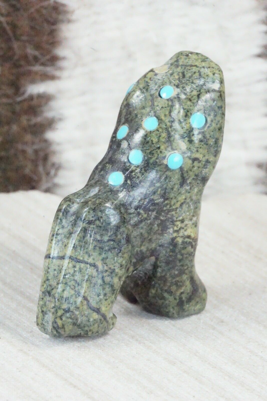 Frog Zuni Fetish Carving - Alvin Calavaza - High Lonesome Trading
