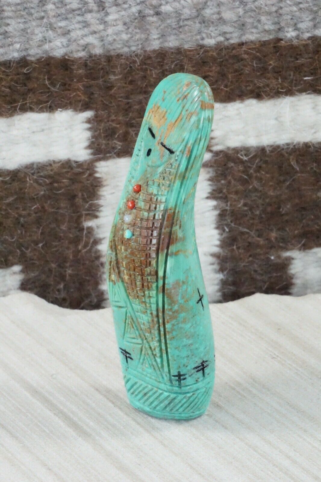 Corn Maiden Zuni Fetish Carving - Stuart Quandelacy